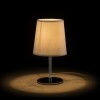 HERCENTO TL VÝPRODEJ Stolní lampa, základna kov, povrch chrom, stínítko textil černá, pro žárovku 1x15W, E14, 230V, IP20, tř.1, rozměry d=132mm, h=240mm, vč vypínače na kabelu náhled 6