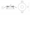 VERRIO Vestavné stropní bodové svítidlo, materiál plast, povrch bílá, LED 7W/880lm, teplá 3000K, 230V, IP20, tř.1, rozměry d=90mm, h=235mm náhled 7