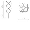 GALLA STOLNÍ Stolní lampa, základna dřevo, povrch přírodní, stínítko plast bílá, chromové detaily, pro žárovku 1x11W, E14, 230V, IP20, tř.1, rozměry d=156mm, h=485mm, vč vypínače na kabelu náhled 6