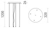 GOLIONA SU Závěs pro stropní svítidlo, materiál hliník, povrch bílá, rozměry 170x26x1100mm, POUZE ZÁVĚS náhled 8