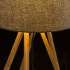TULIO STOLNÍ Stolní lampa, základna dřevo, povrch bambus, stínítko textil šedá, pro žárovku 1x11W, E14, 230V, IP20, tř.1, rozměry d=300mm, h=495mm, vč vypínače na kabelu náhled 5