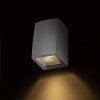 CAKALIO IP54 NÁSTĚNNÉ Nástěnné venkovní svítidlo, těleso hliník, povrch šedostříbrná, krycí sklo čiré, pro žárovku 1x35W, GU10, 230V, IP54, tř.1, rozměry 110x85x70mm, svítí dolů náhled 5