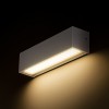 ABLAR Venkovní nástěnné svítidlo, těleso kov, povrch šedostříbrná, difuzor sklo opál, LED 6W, teplá 3000K, 230V, IP65, rozměry 220x53x55mm, svítí dolů. náhled 2