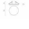 DILLINGEN R Stropní vestavné svítidlo, kruhové, rámeček bílá, LED 6W, 570lm, teplá 3000K, Ra80, 230V, IP20, rozměry d=90mm, h=10mm, trafo na kabelu náhled 11