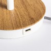 EBELE Stolní lampa s objímkou, stojanový podstavec, těleso dřevo světlé a bílá, pro žárovku 1x40W, E27, 230V, IP20. rozměry d=160mm, h=400mm, vč. USB připojení. náhled 2