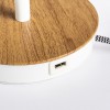 EBELE, 40W, E27, USB nabíjení pro telefon Stolní lampa s objímkou, stojanový podstavec, těleso dřevo světlé a bílá, pro žárovku 1x40W, E27, 230V, IP20. rozměry d=160mm, h=400mm, vč. USB nabíjení pro telefon. náhled 2