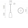 EGGENFELD II Závěsné svítidlo, základna kov, povrch bílá, stínítko sklo čiré, pro žárovku 1x15W, E14, 230V, IP20, d=145mm, h=330mm, vč závěs kabelu h=1200mm, lze zkrátit. náhled 3