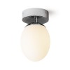 ELLINGEN G9 Stropní přisazené svítidlo, základna kov, povrch chrom, difuzor sklo opál, pro žárovku 1x9W, G9, 230V, do koupelny IP44, rozměry d=110mm, h=192mm. náhled 2