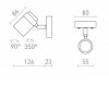 ELLWANG Nástěnné svítidlo, nastavitelný směr svícení, základna kov, povrch chrom, difuzor sklo opál, pro žárovku 1x3W, G9, 230V, do koupelny IP44, rozměry d=55mm, h=86mm. náhled 3