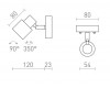 ELMSHORN Nástěnné bodové svítidlo, nastavitelný směr svícení, základna kov, povrch chrom, pro žárovku 1x5W, GU10, 230V, do koupelny IP44, rozměry d=54mm, h=80mm. náhled 3