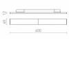 LINESE track Lineární svítidlo, plast, bílá, difuzor opál, LED 20W, 'přepín příkon 14W, 16W, 18W, 3200lm,  teplá 3000K, vyzař úhel 90°, Ra80, 230V, IP20, rozměry l=600mm, 60x12mm, do 3F lišty NORDIC Alumini náhled 9