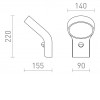 ANES W, PIR, LED 9W, IP44 PIR - Nástěnné svítidlo, venkovní, senzor pohybu záběr 120°, dosah cca 8m, čas 10s-10min, soumrak 10lx-10lx, hliník černá, difuzor plast opál, LED 9W, teplá 3000K, Ra80, 230V, IP44, 140x220x155mm náhled 5