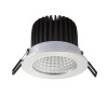 SUmmIT VÝPRODEJ Stropní, vestavné, bodové, svítidlo, těleso hliník, povrch hliník leštěný, sklo čiré, LED 15W, teplá 2700K, 600lm, Ra80, vč trafa 230V/700mA na kabelu, IP20, rozměry d=140mm, h=12 náhled 5