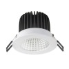 SUmmIT VÝPRODEJ Stropní, vestavné, bodové, svítidlo, těleso hliník, povrch hliník leštěný, sklo čiré, LED 15W, teplá 2700K, 600lm, Ra80, vč trafa 230V/700mA na kabelu, IP20, rozměry d=140mm, h=12 náhled 7