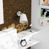 CASINA 1x42W E27 Nástěnná lampa, základna kov, povrch chrom, stínítko nastavitelný sklon svícení, textil bílá, pro žárovku 1x42W, E27, 230V, IP20, tř.1, stínítko d=200mm, h=205mm, vč.vypínače náhled 6