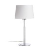 LETY stolní 1x42W E27 Stolní lampa, základna kov, povrch chrom, stínítko textil bílá, pro žárovku 1x42W, E27, 230V, IP20, tř.1, stínítko d=230mm, h=150mm, h=475mm, vč.vypínače na kabelu náhled 2