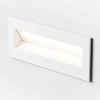 IRDETO RE IP20 VÝPRODEJ Vestavné, svítidlo do stěny, těleso hliník, povrch šedostříbrná, difuzor opál, LED 3W, teplá 3000K, 160lm, Ra80, 230V, IP20, tř.1, rozměry: 133x52x73mm, vč. montážního boxu, svítí náhled 2