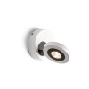 BAZA Stropní bodové svítidlo, nastavitelný směr svícení, těleso hliník, povrch bílá, detaily černá, LED 5W, teplá 3000K, 230lm/cca 15W žár, 230V, IP20, d=85mm 100x138mm náhled 2