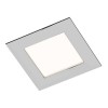 DORMA vestavné Q ČERNÝ CHROM 84x84mm Stropní vestavné svítidlo, těleso hliník, povrch černý chrom, difuzor plast opál mat, LED 3W, teplá 3000K, 300m/cca 15W žár, 230V, trafo na kabelu, IP20, tř.1, 85x85mm, h=40mm náhled 1