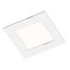 DORMA vestavné Q CHROM LESK 84x84mm Stropní vestavné svítidlo, těleso hliník, povrch chrom lesk, difuzor plast opál mat, LED 3W, teplá 3000K, 300m/cca 15W žár, 230V, trafo na kabelu, IP20, tř.1, 85x85mm, h=40mm náhled 1