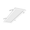 CASADE Stropní, vestavné svítidlo, základna hliník, povrch bílá, difuzor plast opál, LED 22W, teplá 3000K, 1370lm, 230V, trafo na kabelu, IP20, rozměry 600x150mm, h=40mm, spodní montáž SDK náhled 3