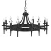 GORETRIAN PENDANT 12x7W E14 Závěsné svítidlo, základna kov, těleso kov, povrch lak černá mat s ornamenty, pro žárovku 12x7W, E14, 230V, IP20, tř.1. 12 ramen, rozměry těleso d=1050mm, h=450mm, vč závěsu l=2480mm, lze zkrátit náhled 1