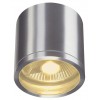 VALENCIA GU10 Venkovní stropní bodové svítidlo, těleso kartáčovaný hliník, stínítko sklo, pro žárovku 1x9W, GU10, 230V, IP44, rozměry d=125mm, h=125mm. náhled 1