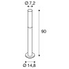 MARBELLA IP65 Venkovní sloupkové svítidlo, těleso hliník, povrch černá antracit, difuzor plast opál, LED 8W, 440lm, teplá 3000K, 230V, IP65, stmívatelné TRIAC, rozměry d=72mm, h=1200mm. náhled 2