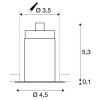 FANO bílá Vestavné zápustné svítidlo, těleso hliník, plast, povrch vnější bílá, vnitřní bílá, LED 1W, 70lm, teplá 3000K, 230V, IP20, tř.3, rozměry svítidla: d=45mm, h=53mm. náhled 5