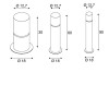 LORCA E27 h=600mm Venkovní sloupkové svítidlo, těleso nerezová ocel, difuzor plast opál, pro žárovku 20W, 230V, IP44, rozměry d=180mm, h=600mm. náhled 3