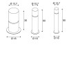 LORCA E27 h=900mm Venkovní sloupkové svítidlo, těleso nerezová ocel, difuzor plast opál, pro žárovku 20W, 230V, IP44, rozměry d=180mm, h=900mm. náhled 3