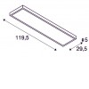 BADALONA Triac C Stropní přisazené svítidlo, těleso hliník, povrch bílá, difuzor plast, LED 45W, 3150lm, teplá 3000K, stmívatelné Triac C, 230V, IP20, tř.1, rozměry 1195x295x50mm. náhled 3