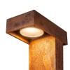 BOI Sloupkové svítidlo, těleso kov, povrch rezavá ocel, difuzor plast, LED 8,9W, 400lm, teplá 3000K, 230V, IP55, rozměry 150x400x250mm. náhled 2