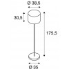 CIUDAD E27 IP44 Stojací lampa, těleso nerez, stínítko žula, povrch černá antracit, pro žárovku 1x15W, E27, 230V, do koupelny IP44, tř.1, rozměry d=385mm, h=1755mm. náhled 3