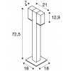 ARONA GU10 Sloupkové svítidlo, nastavitelný směr svícení +-90°, těleso hliník, povrch černá antraict, pro žárovku 2x7W, GU10, 230V, IP44, rozměry h=725mm. náhled 2