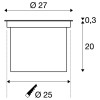 VELEZ asymetric Zemní svítidlo, těleso hliník a nerez, povrch černá mat a kartáčovaný nerez, LED 30W, 2100lm, neutrální 4000K, 230V, IP65, rozměry d=270mm. náhled 2