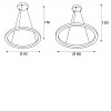 ALBACETE Závěsné svítidlo, těleso hliník a ocel, povrch bílá mat, difuzor plast, LED 25W, 1500lm, CCT teplá 3000K, neutr 4000K, DALI, IP20, tř.1, rozměry d=600mm, vč závěs lanka h=1500mm, lze zkrátit. náhled 4