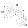 ARDOZ Nástěnné nebo stropní bodové svítidlo, nastavitelný směr svícení, těleso hliník, povrch stříbrná mat, LED 16W, 1200lm, teplá 2700K, stmív Triac C, Triac L, 230V, IP20, tř.1, rozměry 240x127x105mm. náhled 4