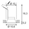 VIOLETTA GU10 Stropní vestavné bodové svítidlo, výklopné +-20°, těleso kov povrch bílá mat, pro žárovku 1x50W, GU10 ES50, 230V, IP20, rozměry d=106mm h=163mm náhled 5