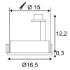 ZIREL ROUND GU10 Stropní vestavné bodové svítidlo, výklopné +-15°, těleso hliník, povrch černá, pro žárovku 1x50W, GU10, ES50, ES111, 230V, rozměry d=165mm h=125mm náhled 3