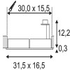 ZIREL SQUARE 230V Stropní vestavné bodové svítidlo, výklopné +-15°, těleso hliník bílá, pro žárovku 2x75W, GU10, ES111, 230V, rozměry 315x165x125mm náhled 5