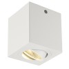 ZLINO SQ Stropní, bodové svítidlo, výklopné +-30°, těleso hliník, povrch bílá, LED 1x6,2W, teplá 3000K, 625lm/cca 32W žár, vyzař úhel 90°, Ra80, 230V, tř.1, 85x85mm, h=95mm náhled 1