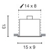 ALU BOX II 2x50W bílá MAT Vestavné, bodové, svítidlo výklopné +-20°, těleso kov, povrch bílá mat, rámeček hliník, povrch broušený, pro žárovku 2x50W, ES50, 230V, IP20, tř.1, 150x90x130mm náhled 5