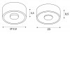 COMPO Stropní přisazené svítidlo, těleso hliník a ocel, povrch bílá, LED 26W, 1500lm, teplá 3000K, stmívatelné TRIAC, 230V, IP20, tř.1, rozměry d=230mm, h=85mm. náhled 3