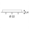 ERANTES R3 Stropní kruhová základna kov černá, 230V, rozměry d=220mm h=54mm náhled 6