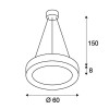 ELAGOR RING 60 LED 7x3000K Závěsné svítidlo, těleso hliník bílá, difuzor plast, LED 7x35W, teplá 7x3000K, 120-240V, rozměry d=600mm h=80mm, vč. závěsného kabelu 1540mm, lze zkrátit náhled 4