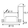 MARI 1x35W GU10 Stropní vestavné svítidlo, těleso kombinace plast, kov bílá, pro žárovku 1x35W, GU10, 230V, rozměry d=130mm h=140mm náhled 4