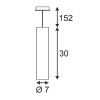 BIARITZ závěsná 1x50W GU10 Závěsné svítidlo, těleso hliník, povrch bílá, pro bodovou žárovku 50W, GU10 ES50, 230V, tř.1, d=70mm, h=300mm, závěs l=1500mm lze zkrátit náhled 6