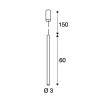 DENATUR 30 1x7,5W 3000K 220-240V Závěsné svítidlo, základna hliník, stínítko hliník černá, LED 1x7,5W, teplá 3000K, stmívatelné TRIAC, 230V, rozměry d=30mm h=600mm, vč. závěsného kabelu l=1500mm, lze zkrátit náhled 7