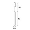 DENATUR 40 3000K Závěsné svítidlo, základna hliník, stínítko hliník černá, LED 1x9W, teplá 3000K, stmívatelné TRIAC, 230V, rozměry d=40mm h=450mm, vč. závěsného kabelu l=1500mm, lze zkrátit náhled 7